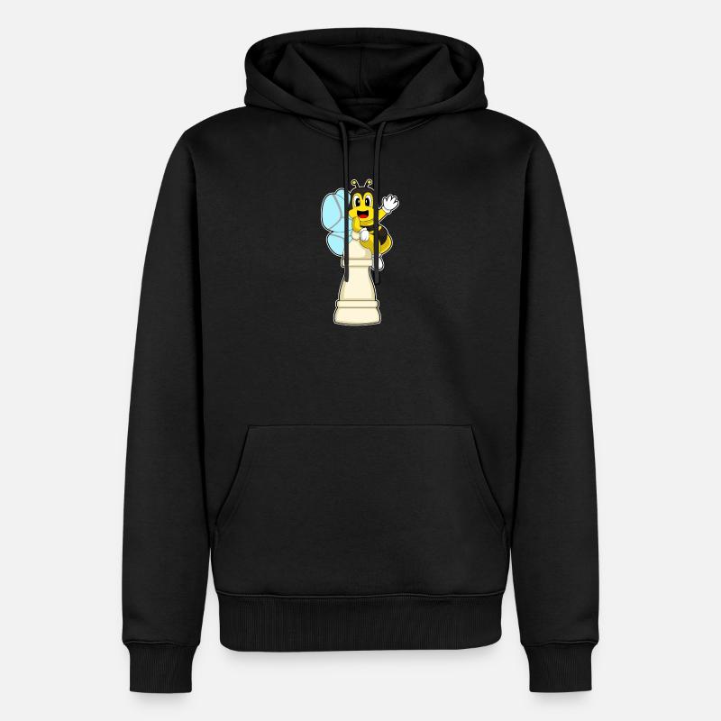 Schachfigur Bauer Biene Schach - Männer Premium Bio Hoodie - Schwarz