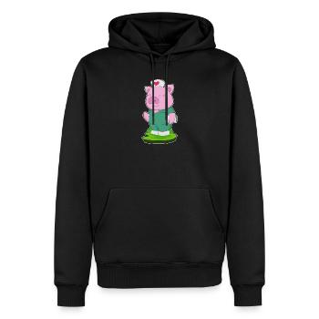 Schwein Krankenschwester  - Männer Premium Bio Hoodie - Schwarz - Vorne - Nico (187cm)