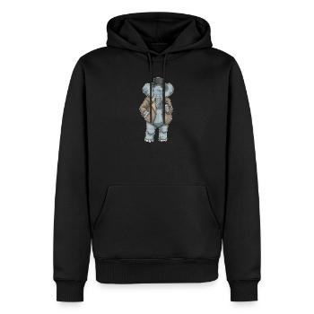 Elefant Poker Pokerchips - Männer Premium Bio Hoodie - Schwarz - Vorne - Nico (187cm)