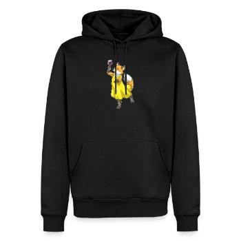 Fuchs Red Wine - Men’s Premium Organic Hoodie - black - Front - Nico (187cm)
