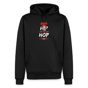 Hip Hop Love 2026 - Édition Street Style - Sweat à capuche Premium bio Homme - noir - Devant - Nico (187cm)