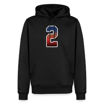 2 - Sweat à capuche Premium bio Homme - noir - Devant - Nico (187cm)