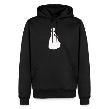 Princesse en robe de bal - Sweat à capuche Premium bio Homme - noir - Devant - Nico (187cm)
