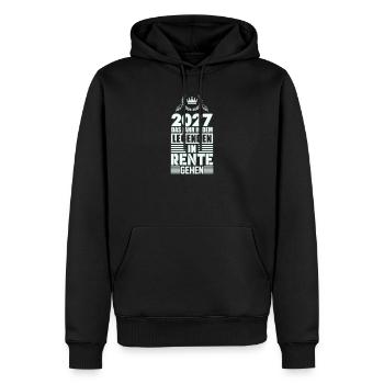 2027: Jahr der Legenden im Ruhestand - Männer Premium Bio Hoodie - Schwarz - Vorne - Nico (187cm)