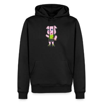 Schwein American Football - Männer Premium Bio Hoodie - Schwarz - Vorne - Nico (187cm)