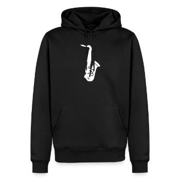 Saxophone Music Gift Musician - Men’s Premium Organic Hoodie - black - Front - Nico (187cm)