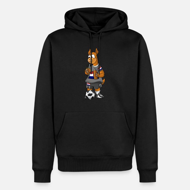 Fan Lama croate - Sweat à capuche Premium bio Homme - noir
