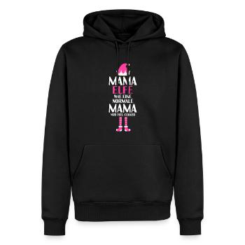 Mama Elfe Mutter Geschenk - Männer Premium Bio Hoodie - Schwarz - Vorne - Nico (187cm)