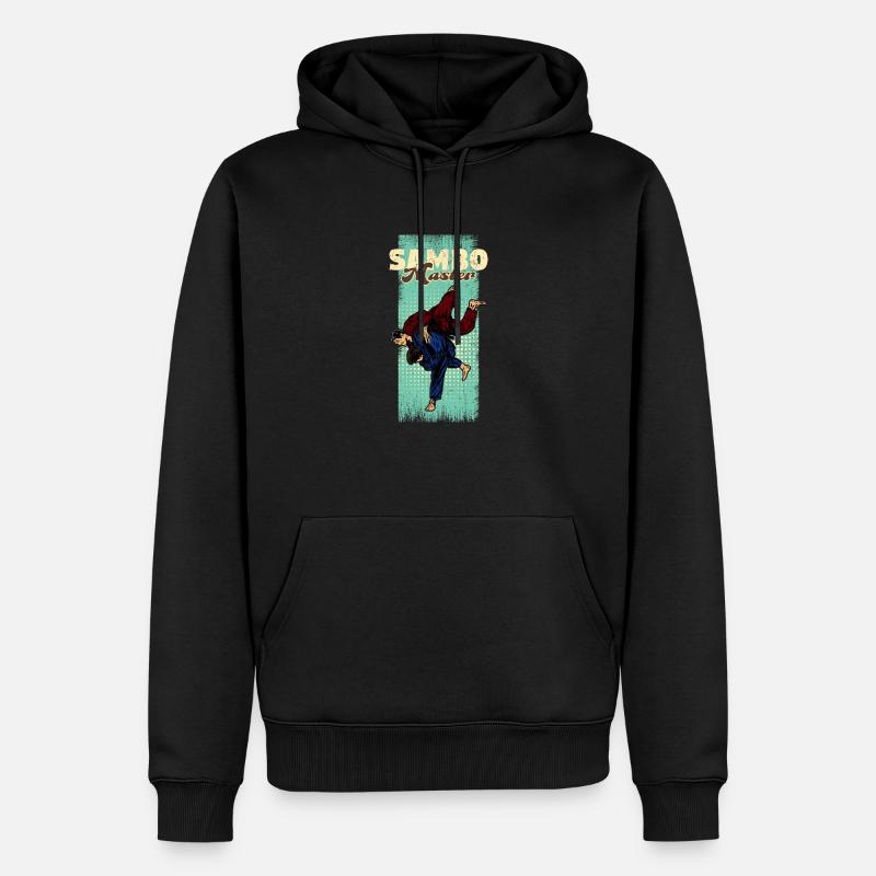 Sambo Autodéfense Lutte Arts martiaux - Sweat à capuche Premium bio Homme - noir