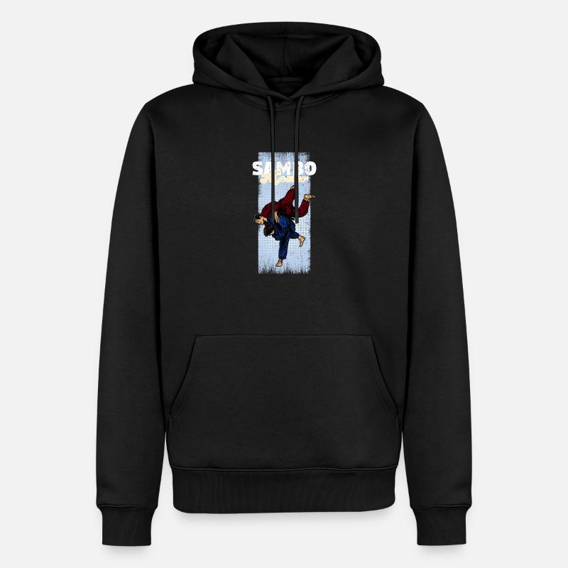 Sambo Autodéfense Lutte Arts martiaux - Sweat à capuche Premium bio Homme - noir