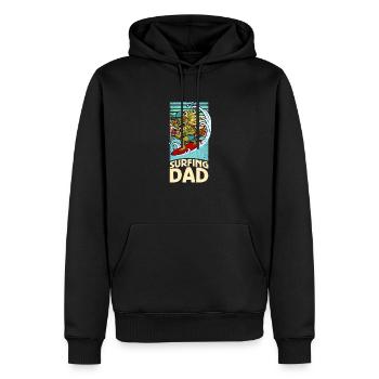 Bali Été Barong Vacances Indonésie Vague - Sweat à capuche Premium bio Homme - noir - Devant - Nico (187cm)
