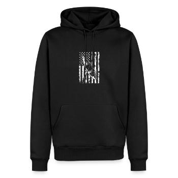 USA Graphic Kayaking Kayak Canoe Rowing Rower Padd - Männer Premium Bio Hoodie - Schwarz - Vorne - Nico (187cm)