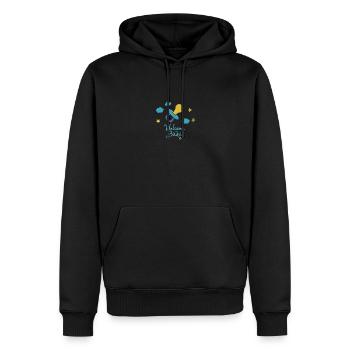 welcome baby - Sweat à capuche Premium bio Homme - noir - Devant - Nico (187cm)