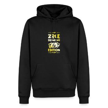Zrce Drinking Saying - Men’s Premium Organic Hoodie - black - Front - Nico (187cm)