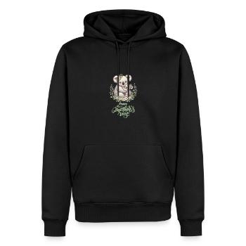 Koala Lover Hug Floral Mum Happy Mother's Day - Männer Premium Bio Hoodie - Schwarz - Vorne - Nico (187cm)