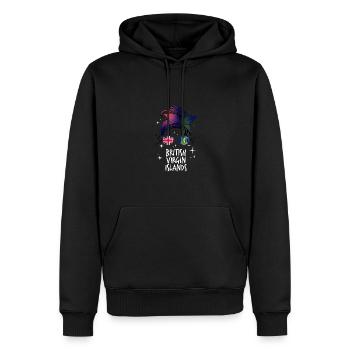 Îles Vierges britanniques - Sweat à capuche Premium bio Homme - noir - Devant - Nico (187cm)