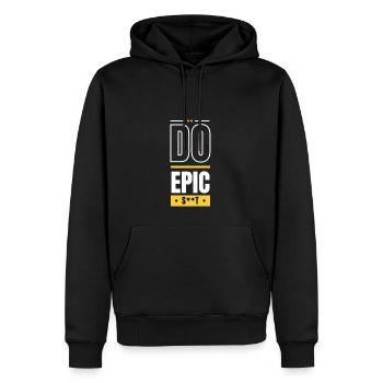 Faire des s**t épiques - Sweat à capuche Premium bio Homme - noir - Devant - Nico (187cm)