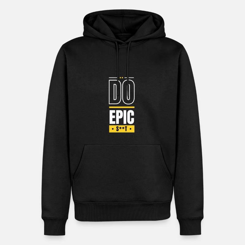 Mach epischen - Männer Premium Bio Hoodie - Schwarz