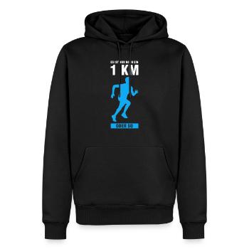 Läufer Sport Jogger Geschenk - Männer Premium Bio Hoodie - Schwarz - Vorne - Nico (187cm)