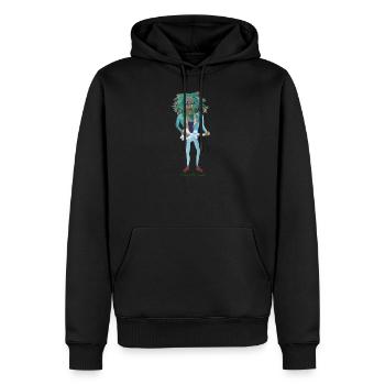 Kind Reaggae 2 - Männer Premium Bio Hoodie - Schwarz - Vorne - Nico (187cm)