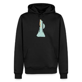 enceinte - Sweat à capuche Premium bio Homme - noir - Devant - Nico (187cm)