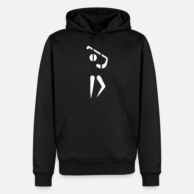 Golf - Männer Premium Bio Hoodie - Schwarz