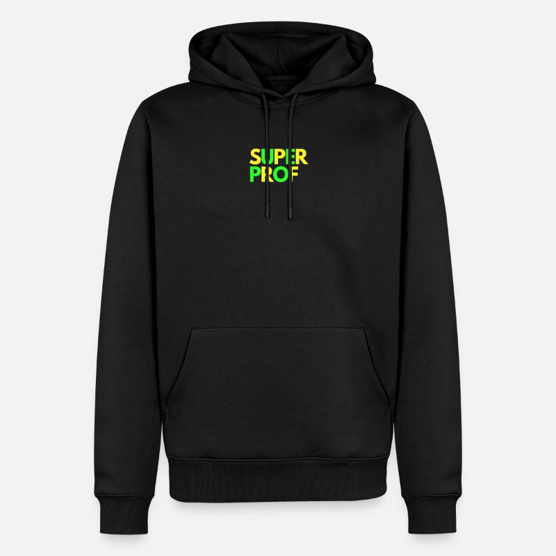 SUPER prof - Sweat à capuche Premium bio Homme - noir