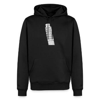 Tour penchée de Pise Tourisme Italie - Sweat à capuche Premium bio Homme - noir - Devant - Nico (187cm)