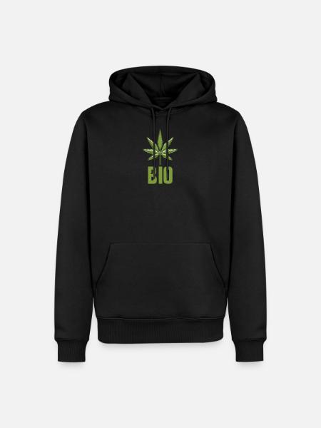 Cannabis Bio - Men’s Premium Organic Hoodie - black