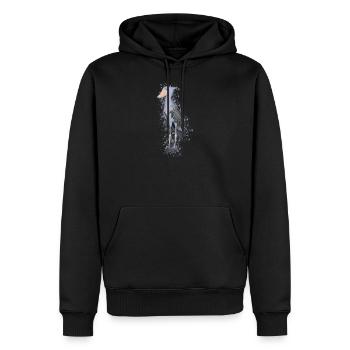 Schuhschnabel Vogel Vogelfreund Vogelbeobachter - Männer Premium Bio Hoodie - Schwarz - Vorne - Nico (187cm)