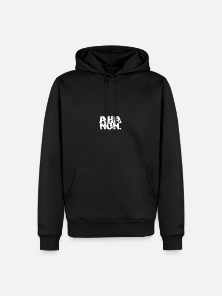 AHA NON - Sweat à capuche Premium bio Homme - noir