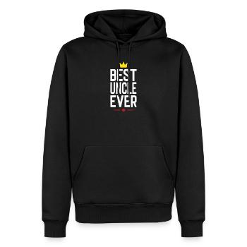 Meilleur oncle jamais - Sweat à capuche Premium bio Homme - noir - Devant - Nico (187cm)