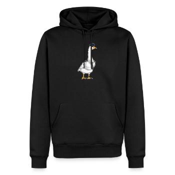 Capsule de pilote canard - Sweat à capuche Premium bio Homme - noir - Devant - Nico (187cm)