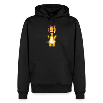 Giraffe Haarschleife - Männer Premium Bio Hoodie - Schwarz - Vorne - Nico (187cm)