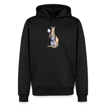 Känguru Friseur Spiegel - Männer Premium Bio Hoodie - Schwarz - Vorne - Nico (187cm)