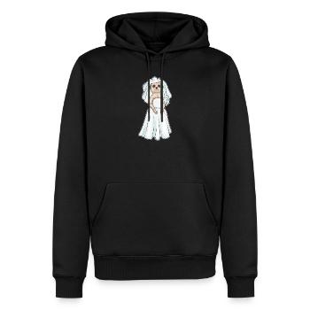 Suricate Voile de mariée Mariage - Sweat à capuche Premium bio Homme - noir - Devant - Nico (187cm)