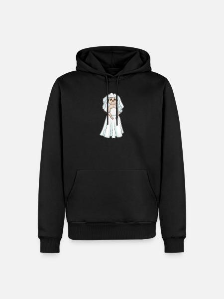 Erdmännchen Braut Schleier Hochzeit - Männer Premium Bio Hoodie - Schwarz