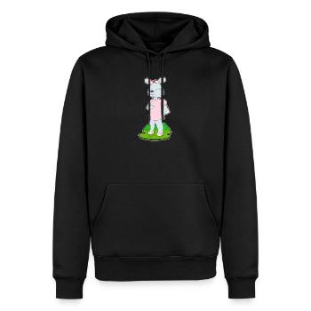 Hase Krankenschwester - Männer Premium Bio Hoodie - Schwarz - Vorne - Nico (187cm)