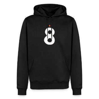Colourful Birthday Number 8 Candle Design - Men’s Premium Organic Hoodie - black - Front - Nico (187cm)