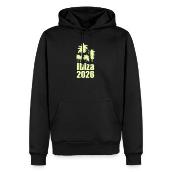 Ibiza 2026 Palmenparadies - Männer Premium Bio Hoodie - Schwarz - Vorne - Nico (187cm)