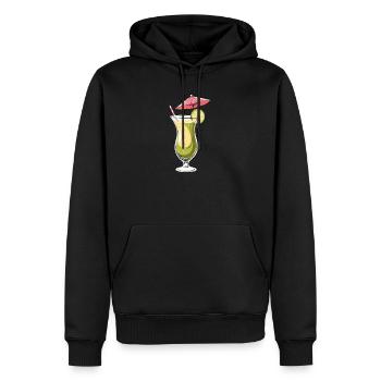 Cocktail tropical au citron vert - Sweat à capuche Premium bio Homme - noir - Devant - Nico (187cm)