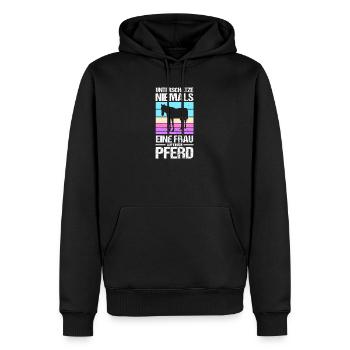 Reiten Pferdeliebhaber Reiterhof Pferde - Männer Premium Bio Hoodie - Schwarz - Vorne - Nico (187cm)