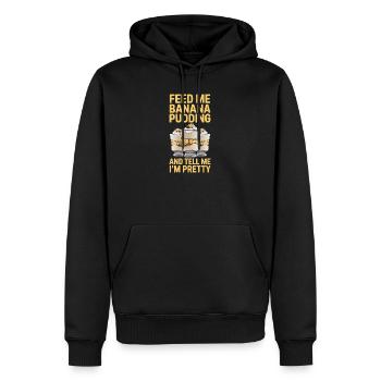Bananenpudding Bananen Pudding Geschenk - Männer Premium Bio Hoodie - Schwarz - Vorne - Nico (187cm)