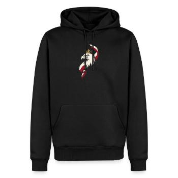 Polnische Adlerkrone - Männer Premium Bio Hoodie - Schwarz - Vorne - Nico (187cm)