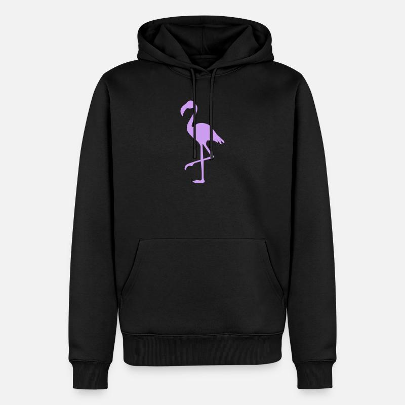 Flamant - Sweat à capuche Premium bio Homme - noir