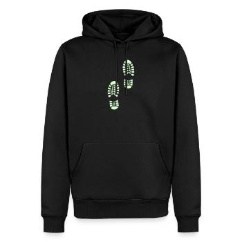 Sentier extérieur - Sweat à capuche Premium bio Homme - noir - Devant - Nico (187cm)
