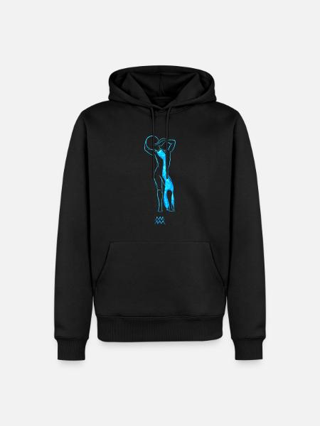 Wassermann - Männer Premium Bio Hoodie - Schwarz