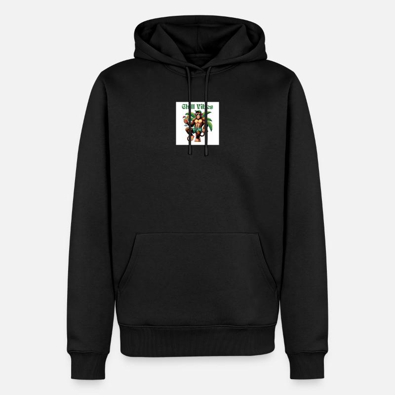 Chill Vibes - Männer Premium Bio Hoodie - Schwarz