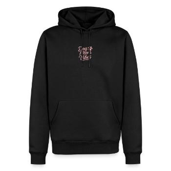 Dog Mom Vibes  - Männer Premium Bio Hoodie - Schwarz - Vorne - Nico (187cm)