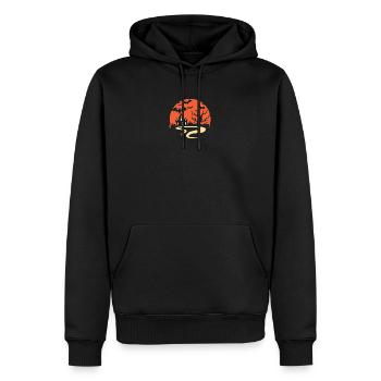 Soirée effrayante d’Halloween - Sweat à capuche Premium bio Homme - noir - Devant - Nico (187cm)